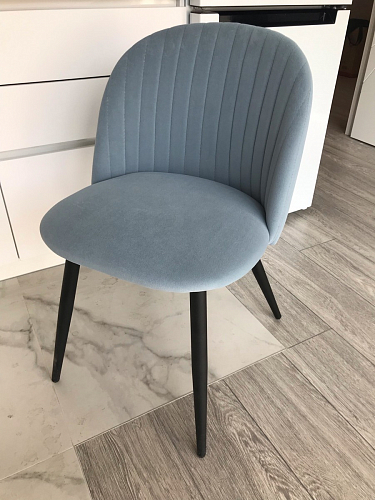 Стул на металлокаркасе Gabi 1 light purple / black / gold фото покупателя 167