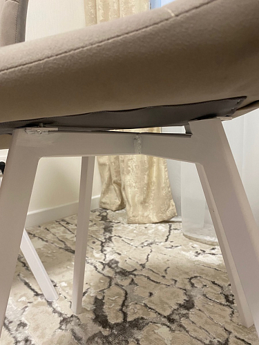 Стул на металлокаркасе Чилли бежевый / белый каркас фото покупателя 332