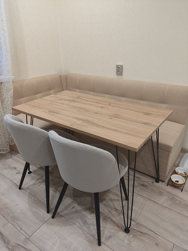 Стул на металлокаркасе Gabi latte / gold / black фото покупателя 175