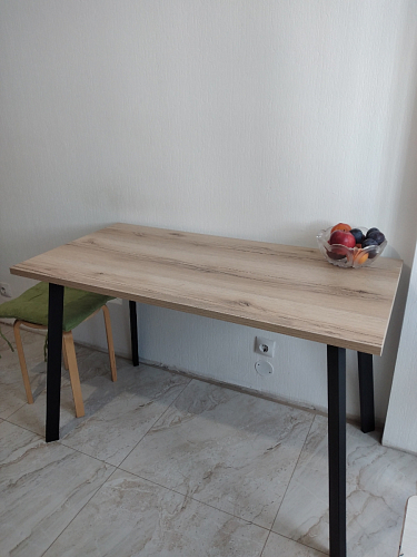 Стол Тринити Лофт 120 32 мм дуб галифакс табако / черный матовый фото покупателя 402