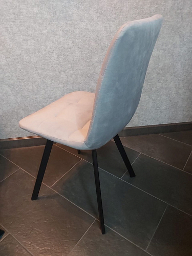 Стул на металлокаркасе Чилли К светло-серый велюр / черный каркас фото покупателя 1353