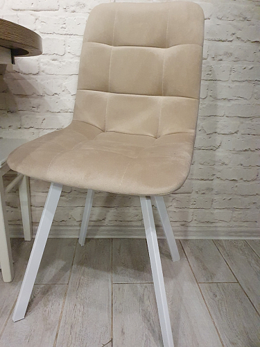 Стул на металлокаркасе Чилли синяя ткань / белый фото покупателя 1135