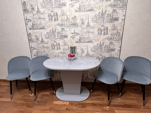 Стул на металлокаркасе Gabi 1 light purple / black фото покупателя 441