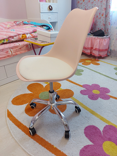 Компьютерное кресло Kolin с подушкой clear / white фото покупателя 593