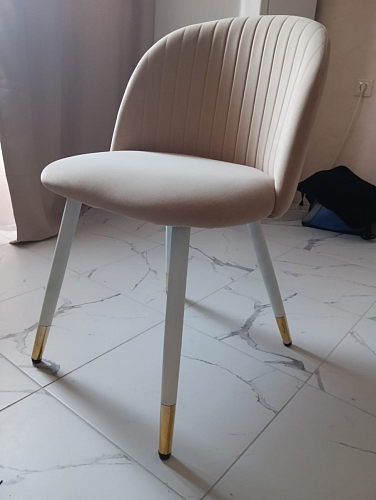 Стул на металлокаркасе Gabi 1 light blue / black / gold фото покупателя 247