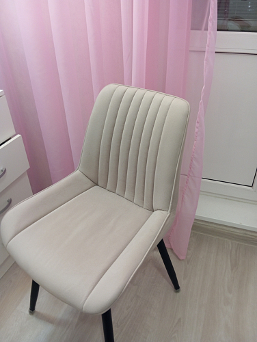 Стул на металлокаркасе Седа 360 К латте (velutto 08) / белый фото покупателя 211