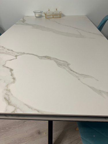 Керамический стол Вилли 140(200)х80 carmen light grey / черный фото покупателя 33