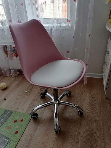 Компьютерное кресло Kolin с подушкой clear / white фото покупателя 503