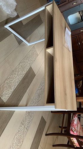 Письменный стол Леон Лофт бетон / черный матовый фото покупателя 49