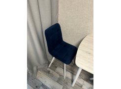 Стул на металлокаркасе Чилли синяя ткань / белый фото покупателя 304