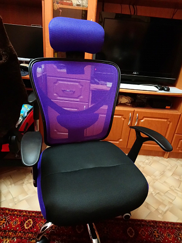 Компьютерное кресло Lody 1 фиолетовое / черное фото покупателя 20