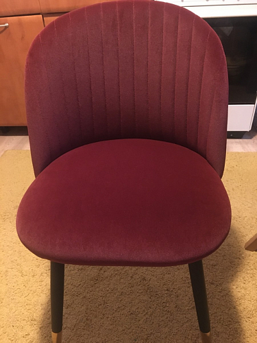 Стул на металлокаркасе Gabi 1 light purple / black / gold фото покупателя 113