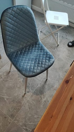 Стул на металлокаркасе Capri голубой фото покупателя 50