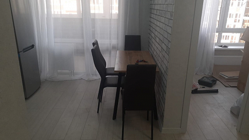 Стол Тринити Лофт 120 32 мм дуб галифакс табако / черный матовый фото покупателя 42