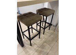 Барный стул Лофт кожзам темно-серый / черный матовый фото покупателя 144