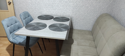 Стол Тринити Лофт 140 25 мм дуб делано темный / белый фото покупателя 51