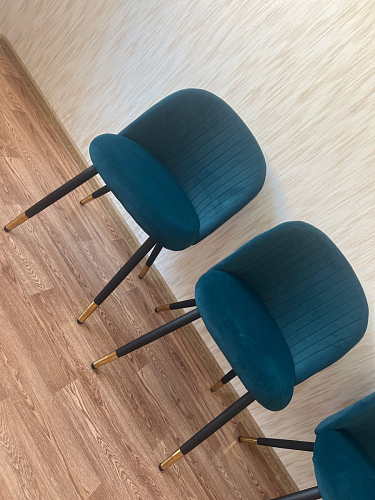 Стул на металлокаркасе Gabi dark beige / black / silver фото покупателя 64