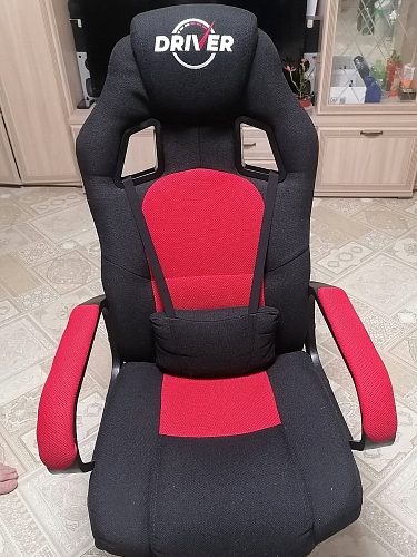 Компьютерное кресло Driver/Драйвер кожзам черный / серый фото покупателя 83