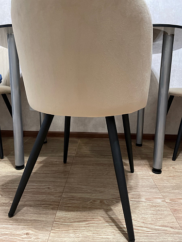 Стул на металлокаркасе Gabi dark beige / black / silver фото покупателя 739