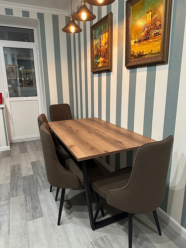 Стол раскладной Лота Лофт 120 25 мм юта / черный матовый фото покупателя 68