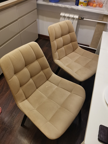 Стул на металлокаркасе Челси морская волна / черный фото покупателя 155