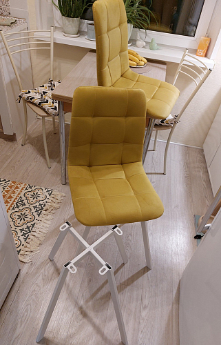 Стул на металлокаркасе Чилли зеленый / белый каркас фото покупателя 709