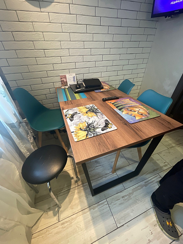 Деревянный стол Лота Лофт 120x75 дуб крафт табачный / черный матовый фото покупателя 209