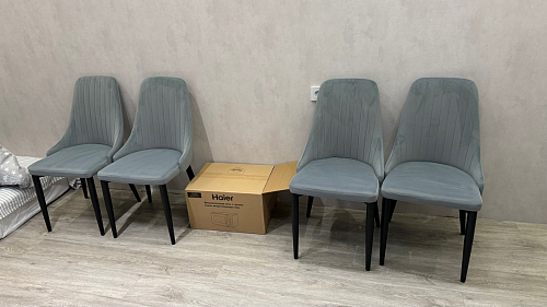 Стул на металлокаркасе Kora green / black фото покупателя 379