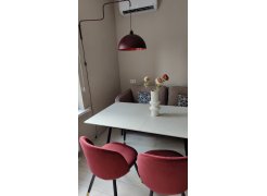 Стул на металлокаркасе Gabi 1 бежевый / черный с серебряными наконечниками фото покупателя 600