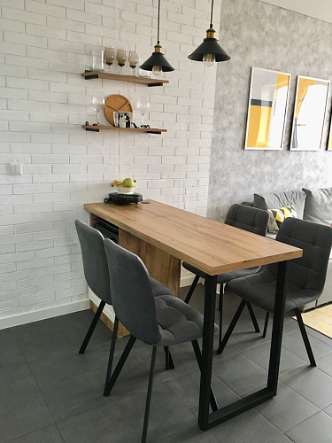 Стул на металлокаркасе Чилли синий / белый фото покупателя 999