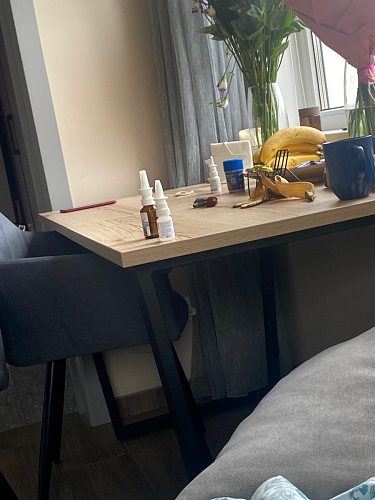 Стол Лота Лофт 140 25 мм черный матовый / бетон фото покупателя 811