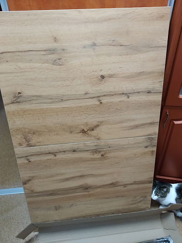 Деревянный стол Колон Лофт 120(160) х 75 черный матовый / бетон фото покупателя 34