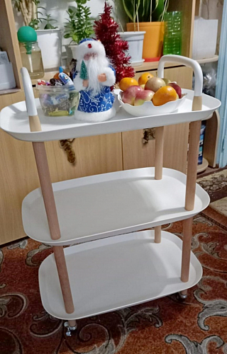 Сервировочный столик Case 56х35х82 white фото покупателя 4