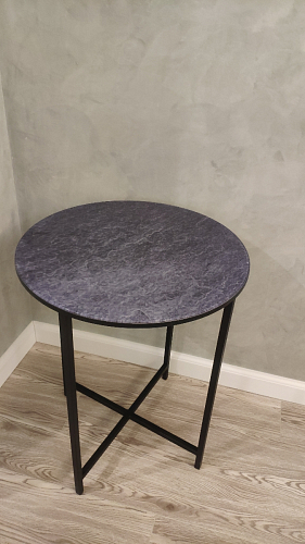 Журнальный столик Волопас серо-зеленый мрамор / черный фото покупателя 11