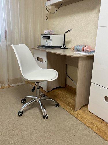 Компьютерное кресло Kolin с подушкой clear / white фото покупателя 404