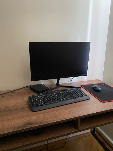 Письменный стол Леон Лофт бетон / черный матовый фото покупателя 4