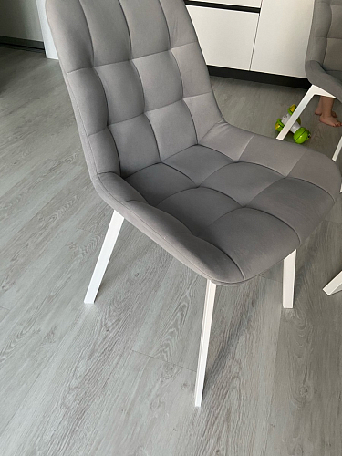 Стул на металлокаркасе Челси бежевый / белый каркас фото покупателя 158