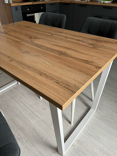 Деревянный стол Лота Лофт 140х80 дуб крафт табачный / черный матовый фото покупателя 13