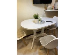 Деревянный стол Адней глянец белый фото покупателя 1