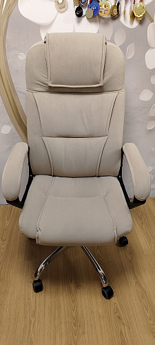 Компьютерное кресло Bergamo велюр бежевое фото покупателя 5