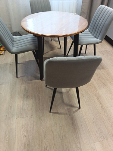 Стул на металлокаркасе Дани П бежевый / черный фото покупателя 41