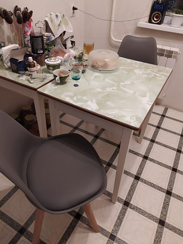 Деревянный стул Bonuss темно-серый / черное сидение / черный фото покупателя 47