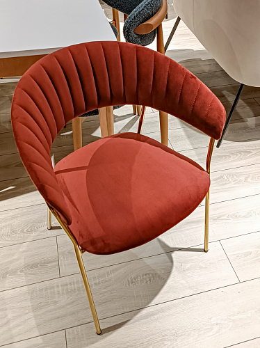 Кресло Turin пудровый / золото из шоурума 11