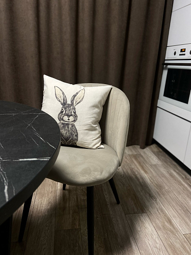 Стул на металлокаркасе Gabi 1 light blue / black / gold фото покупателя 265