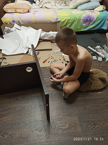 Письменный стол Жаспера-132-130 В левый венге фото покупателя 8