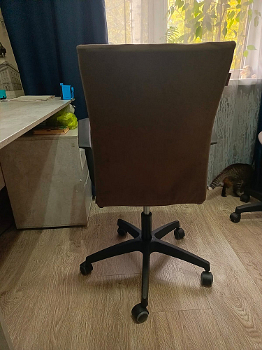 Компьютерное кресло Spark/Спарк флок бежевый 7 фото покупателя 3