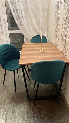 Деревянный стол Лота Лофт 140х80 черный матовый / бетон светлый фото покупателя 927