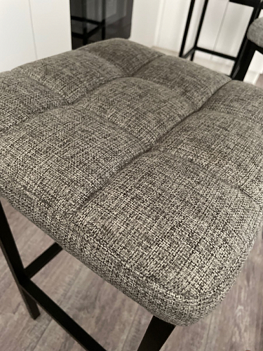 Барный стул Лофт ткань канди грей / черный матовый фото покупателя 298