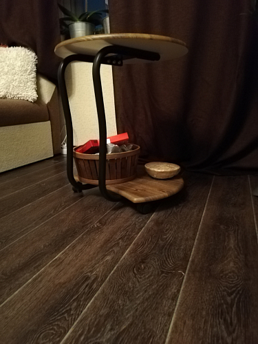 Журнальный столик Андромеда черный матовый / старое дерево фото покупателя 2