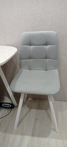 Стул на металлокаркасе Чилли К светло-серый велюр / черный каркас фото покупателя 425